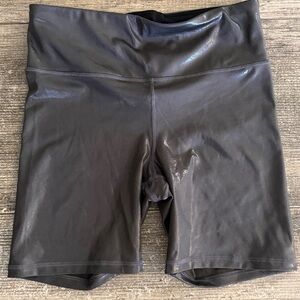 Gay fit black metallic bike shorts
